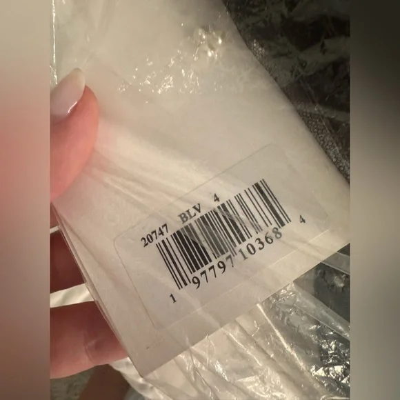 NWT $698 MAC DUGGAL Black Pearl Beaded High Low Gown Dress Tulle 20747 - Picture 5 of 5